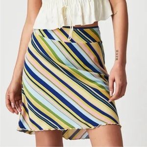 Free people striped skirt size 10